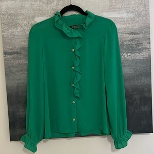 J Crew Green Blouse